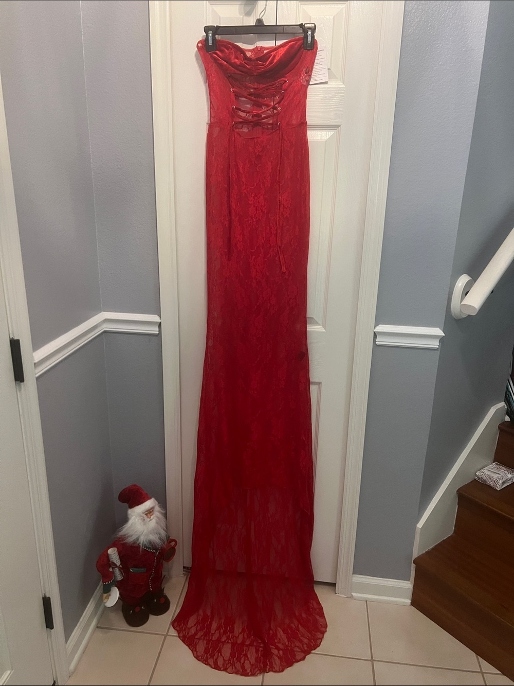 Red Lace Bandeau Nightgown - Women Intimates